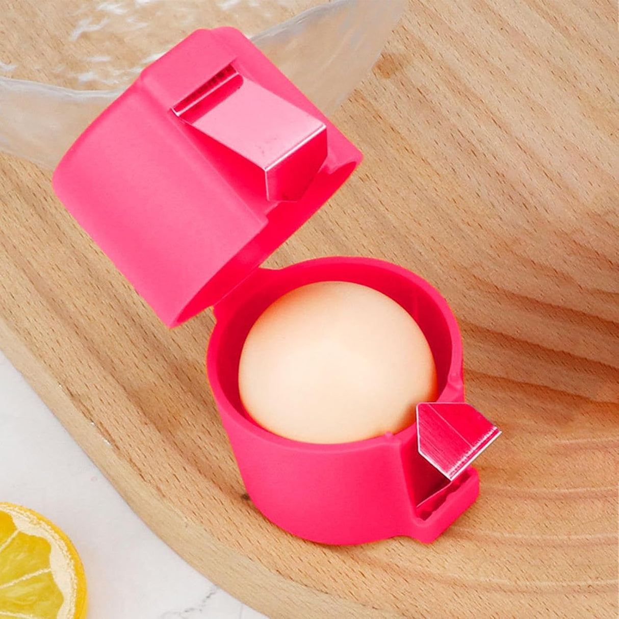 3 Egg openers for Boiled Eggs, a Blender and Separator for Cooking, Baking, Camping Kitchen Utensils (Yellow+Orange+Pink)