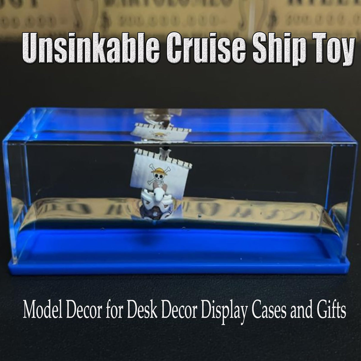 Unsinkable Boat in a Box, Unsinkable Cruise Ship Toy, Cruise Ship Fluid Drift Bottle, Cruise Ship Fluid Drift Model Decoration, Home Decoration Toys Gift. (E)