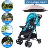 360 UV Protection Waterproof Pram Parasol UPF 50+ UV Protect with Adjustable Clamp and Flexible Arm Umbrella for Pram Stroller Pushchair and Buggy (85cm pink)