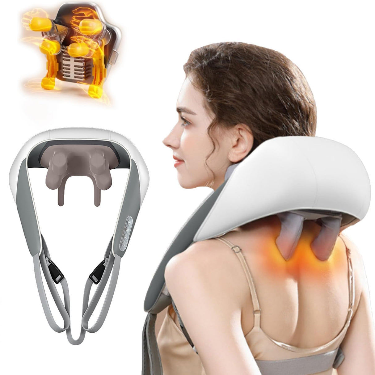 Massagers for Neck and Shoulder with Heat,ENDBAG Neck Massager, Shiatsu Neck and Back Massager with Heat, Electric Shoulder Massagers Deep Tissue Kneading, Simulated Manual Massage 5D Large Head