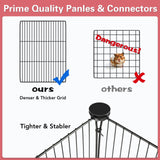 24 Panels Small Animal Pet Playpen,72" x 24" x 16" Small Animal Cage,Expandable C&C Cage for Guinea Pigs, Metal Grids Hedgehog Cage Guinea Pig Cages,Rabbit Cage Indoor with PVC Waterproof Mat