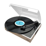 Wooden Style USB Turntable Record Player Vinyl to MP3 Built-in Stereo Speakers Natural