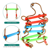 6.6 Ft Climbing Rope Ladder for Kids, Climbing Ladder Hanging Rope Ladder for Indoor Play Set and Outdoor Tree House, Playground Swing Set and Ninja Slackline