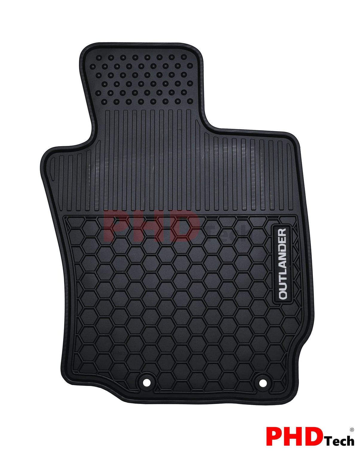 Premium Quality All Weather Rubber Car Floor Mats Fit Mitsubishi Outlander 2012-Oct 2021(White Logo)