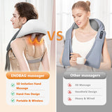 Massagers for Neck and Shoulder with Heat,ENDBAG Neck Massager, Shiatsu Neck and Back Massager with Heat, Electric Shoulder Massagers Deep Tissue Kneading, Simulated Manual Massage 5D Large Head