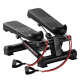 Steppers for Exercise, Mini Stair Stepper, Desk Step Machine with Dual Resistance Bands, Full Body Cardio Workout Equipment, 300 LBS Capacity for Home Exercise