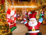 Santaco Inflatable Christmas Outdoor Decorations Santa LED Lights Xmas Party