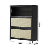 Shoe Storage Cabinet with 3 FILP-up Doors Shoe Rack Cabinet Organiser 6-Tiers