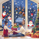 Christmas Window Clings, 218 Pcs Christmas Window Stickers, 10 Sheets Reusable Xmas Window Decals with Santa Claus Reindeer Snowman, Double-Side Xmas Snowflake Window Clings for Winter Party Supplies