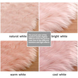 Ultra Soft Fluffy Rug Pink Faux Sheepskin Fur Rug Shaggy Couch Cover Furry Carpet for Kids Room Fuzzy Plush Rug for Bedroom Living Room Runner, 2x6 Feet (Sheepskin Shape,Pink)