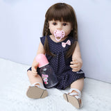 Lifelike Reborn Baby Dolls Full Silicone Vinyl Body 22 inch 55cm Reborn Dolls Girls Realistic Newborn Baby Girls Xmas Gift