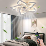 Ceiling Fan with Lights,27In Remote Control 3 Color temperatures,6 Gear Wind Speed Fan Light,Ceiling Lights with Fan for Bedroom,Children’s Room and Dining Room (White)