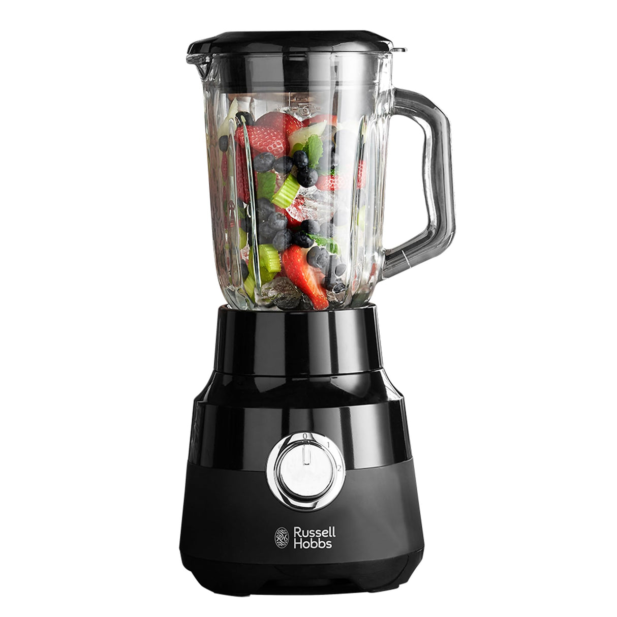 Russell Hobbs Desire Jug Blender, 1.5L Glass Jug, Stainless Steel Blades, Matte Black