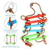 6.6 Ft Climbing Rope Ladder for Kids, Climbing Ladder Hanging Rope Ladder for Indoor Play Set and Outdoor Tree House, Playground Swing Set and Ninja Slackline