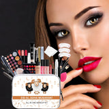 Beginner Makeup Kit - Travel Makeup Kit with Cosmetic Bag - Includes Eyeshadow Palette, Mascara, Lip Gloss, Foundation, Beauty Sponge