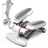 Stepper for Exercise, Mini Stepper Machine with Display, Step Exercise Machine with Resistance Bands for Home Workout, Up Down Swing Twist Stepper for Leg Arm Full Body Trainer