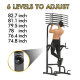 Power Tower Workout Pull Up & Dip Station Adjustable Multi-Function Home Gym Fitness Equipment