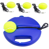 Tennis Trainer Rebound Ball, Tennis Practice Trainer Gear Tennis Training Equipment Kit with 1 Trainer Base 4 Elastic Ropes & 4 Balls for Beginners, Kids, Adults