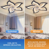 Ceiling Fan with Lights,27In Remote Control 3 Color temperatures,6 Gear Wind Speed Fan Light,Ceiling Lights with Fan for Bedroom,Children’s Room and Dining Room (White)