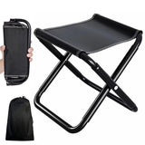 Ultralight Portable Camping Stool, Hiking Chair, with Carrying Bag, Aluminum Bracket, 1.5 Pounds Lightweight. Beach Chair, Suitable for Outdoor Fishing, Hiking, Beach. Weight Capacity 220 ibs(Black)