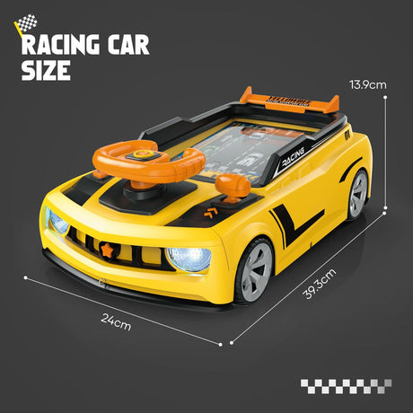 Kids Driving Streeting Wheel Toy, Car Driving Racing Game Steering Wheel for Kids, Dodge Vehicle Adventure Play Electronic Simulation Childrens Education