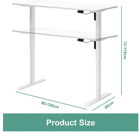 Standing Desk Electric Adjustable Height Sit Stand Workstation 120cm