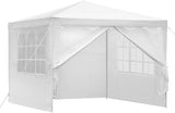 3x3 Marquee Gazebo, Camping Tent Wedding Gazebos Garden Shed Outdoor Party Canopy Patio Carport Car, White 4 Window Wall Carry Bag Water Resistant and UV