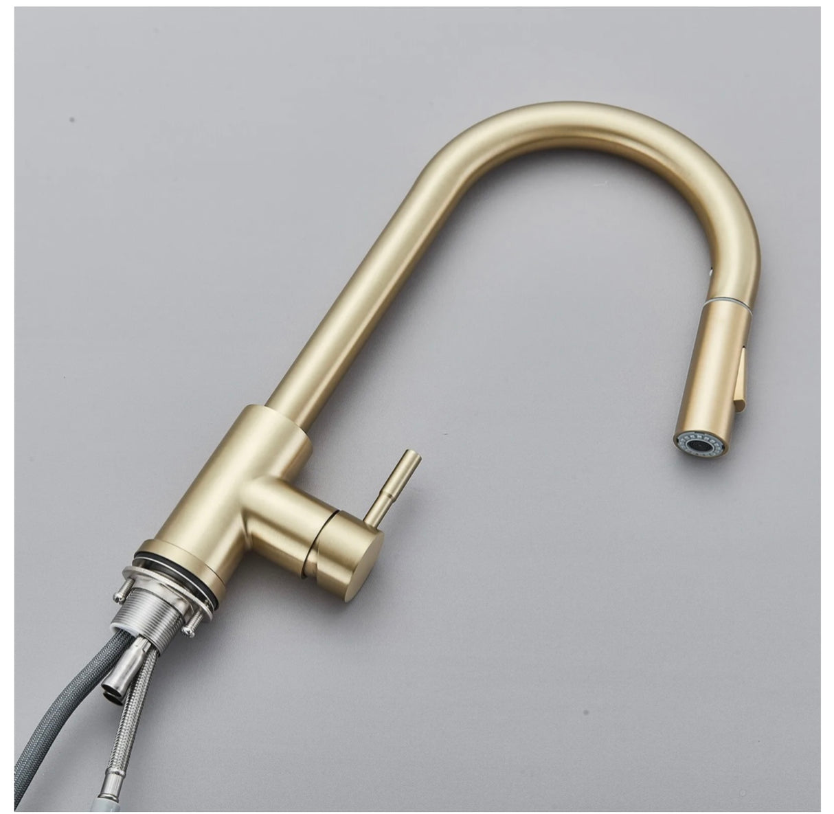 Brushed Gold WELS Kitchen Mixer Tap Sink Pull-Out Faucet 360° Swivel Spout AUS