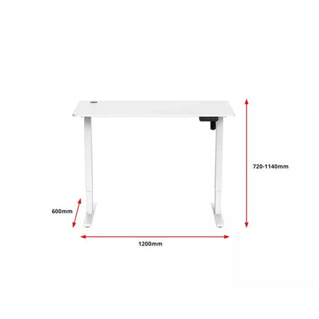 Electric Standing Desk (White), Home Office Desks, Furniture