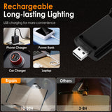 Reading Light Book Lamp for Reading at Night, 3 Eye-Protecting Modes & 5 Dimmable Brightness USB Rechargeable Reading Lamp Portable Book Light, Black (with 100 Index Labels)