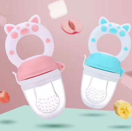 Baby Food Feeding Spoon Juice Extractor Pacifier cup Molars Baby feeding bottle Silicone Gum Fruit Vegetable Bite Eat Auxiliary