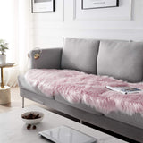 Ultra Soft Fluffy Rug Pink Faux Sheepskin Fur Rug Shaggy Couch Cover Furry Carpet for Kids Room Fuzzy Plush Rug for Bedroom Living Room Runner, 2x6 Feet (Sheepskin Shape,Pink)