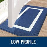 Indoor Door Mat, 32x20, Non-Slip Absorbent Resist Dirt Entrance Mat, Washable Low-Profile Inside Entry Doormats for Entryway, Navy