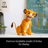 LEGO ǀ Disney Young Simba The Lion King, Collectible Animal Figure Building Set for Adults, Nostalgic Movie Memorabilia for Women, Men, and Fans 43247