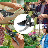 Garden Pruners, Pruning Shears for Gardening Heavy Duty with Grade High Carbon Steel, Best Bypass Pruner Garden Shears Professional Gardening Tools