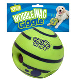 Wobble Wag Giggle Ball, Interactive Dog Toy, Fun Giggle Sounds, As Seen On TV green Medium