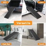 Dog Ramp for SUV,Truck,2 layer Car Stairs Step Ladder for Pet,Non-Slip,Foldable,Portable,for Large Dogs - Lightweight Plastic Frame,50kg,Black capacity