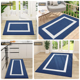 Indoor Door Mat, 32x20, Non-Slip Absorbent Resist Dirt Entrance Mat, Washable Low-Profile Inside Entry Doormats for Entryway, Navy