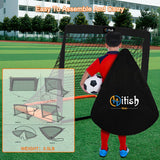 Hitish Kids Soccer Goals for Backyard, Portable Pop Up Soccer Nets with Carrying Bag, Toddler Goal Training Equipment with Ball, Agility Ladder, Cones and Target, Soccer Practice Set for Outdoor