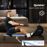 Centra Smart Rowing Machine,Magnetic Rowing Machine with Electric Telescopic Track,Self Powered Rower Machine with Bluetooth Monitor,Separate APP,Face Control 16-Level Resistance