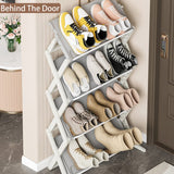 Foldable Shoe Rack, 4-Tier Installation-Free Shoe Rack, Free Standing Shoe Shelf Storage Organizer for Closet, Entryway, Balcony, Living Room, Bedroom, Brown