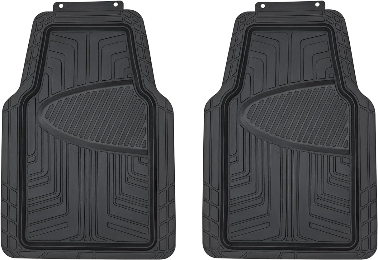 Premium Rubber Floor Mat for Cars, SUVs and Trucks, All Weather Protection, Universal Trim to Fit，Black