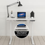 Electric Height Adjustable Sit Stand Desk with Hanging Hooks and Cable Management, 100 x 55 cm