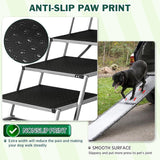 Extra Wide Dog Ramps for Cars,48.2cm Widen Dog Steps for Large Dogs with Non-Slip Surface,Portable Aluminum Folding Pet Ramp for Dogs,Lightweight Dog Stairs for Cars SUV & Trucks, Supports up to 100KG