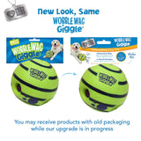 Wobble Wag Giggle Ball, Interactive Dog Toy, Fun Giggle Sounds, As Seen On TV green Medium