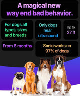 2024 release Dog Bark Deterrent Device Stops Bad Behavior | No need yell or swat, Just point to a dog (own or neighbor's) Hit the button | Long-range ultrasonic, Alternative to painful dog shock collar