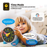 Learning Clock - Educational Talking Learn to Tell Time Light-Up Toy with Quiz and Sleep Mode Lullaby Music for Toddlers & Kids Ages 3 to 6 Years Old