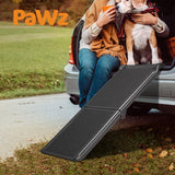 Dog Ramp for SUV,Truck,2 layer Car Stairs Step Ladder for Pet,Non-Slip,Foldable,Portable,for Large Dogs - Lightweight Plastic Frame,50kg,Black capacity