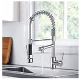 Chrome Kitchen Tap Pull Out Mixer Taps Sink Basin Faucet Vanity 360° Swivel