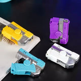 New Windproof Deformable Gun Gyroscopic Lighter Butane Inflatable Portable Pink Flame Lighter Cigarette Accessories Men's Gift